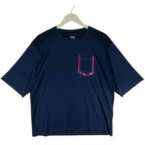 New Dyne Men US M Navy Blue T-Shirt Relaxed Fit Activewear